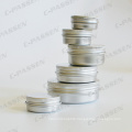 Silver Aluminum Cosmetic Cream Jar with Screw Cap